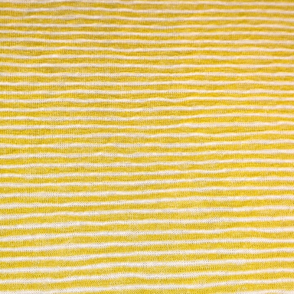 Fabric - Yellow Striped Stretchy Polyester Fabric 6483